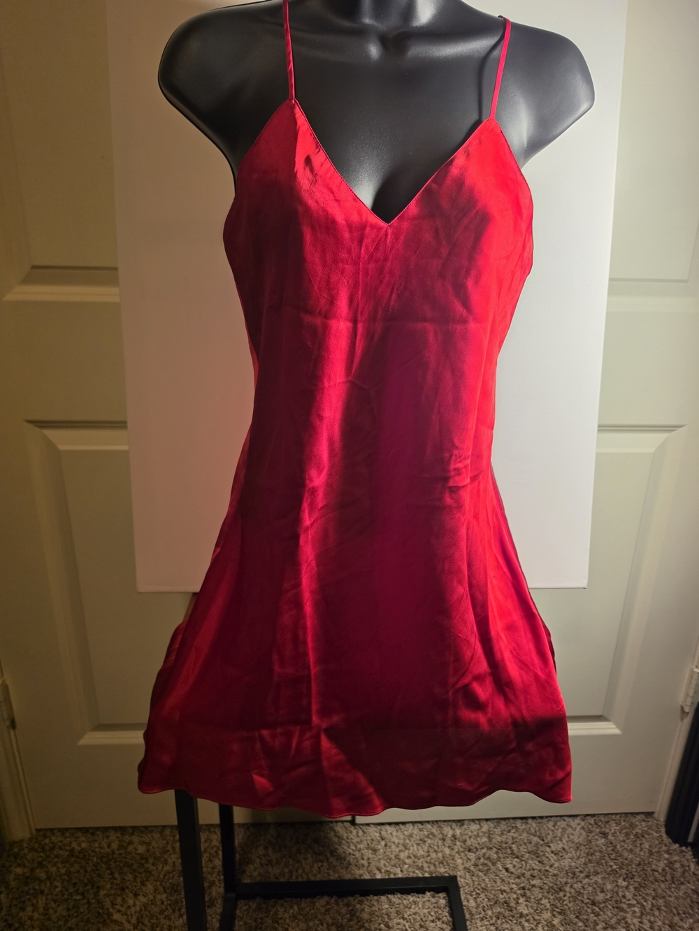 Victoria's Secret Red Satin Slip Chemise